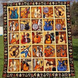 Guitar 1 Blanket Th1307 Quilt and Home Decor
