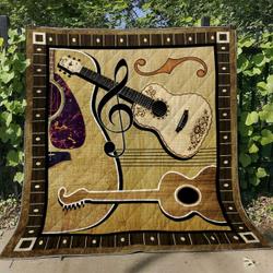 Guitar Cl16100041Mdq Quilt Blanket and Home Decor