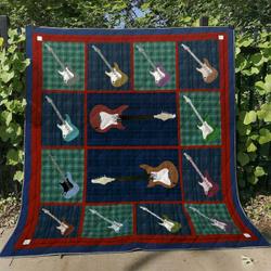 Guitar Cl16100042Mdq Quilt Blanket and Home Decor