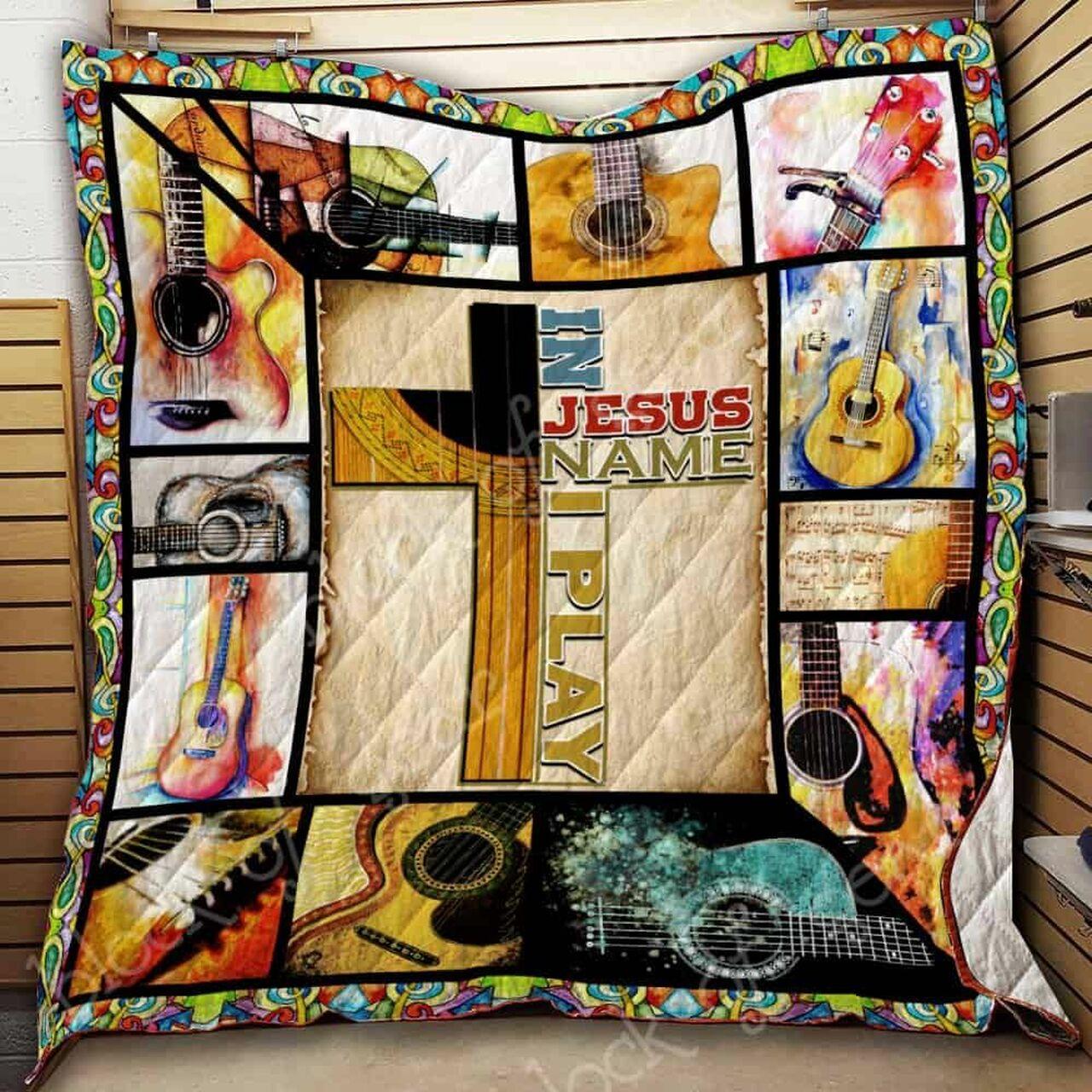 Guitar Cl18100304Mdq Quilt Blanket and Home Decor