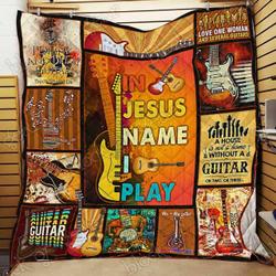 Guitar Cl18100305Mdq Quilt Blanket and Home Decor