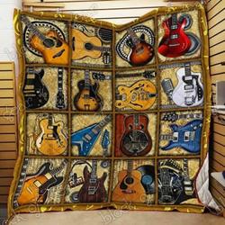 Guitar Cl18100306Mdq Quilt Blanket and Home Decor
