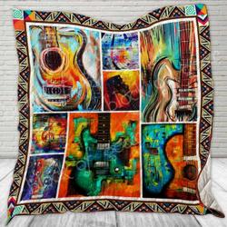 Guitar Cl22100233Mdq Quilt Blanket and Home Decor