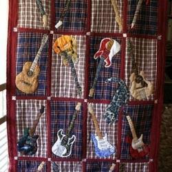 Guitar Cla0710440Q Quilt Blanket and Home Decor