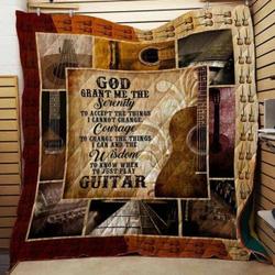 Guitar Cla1610648Q Quilt Blanket and Home Decor