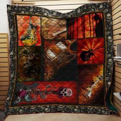 Guitar Cla1610651Q Quilt Blanket and Home Decor