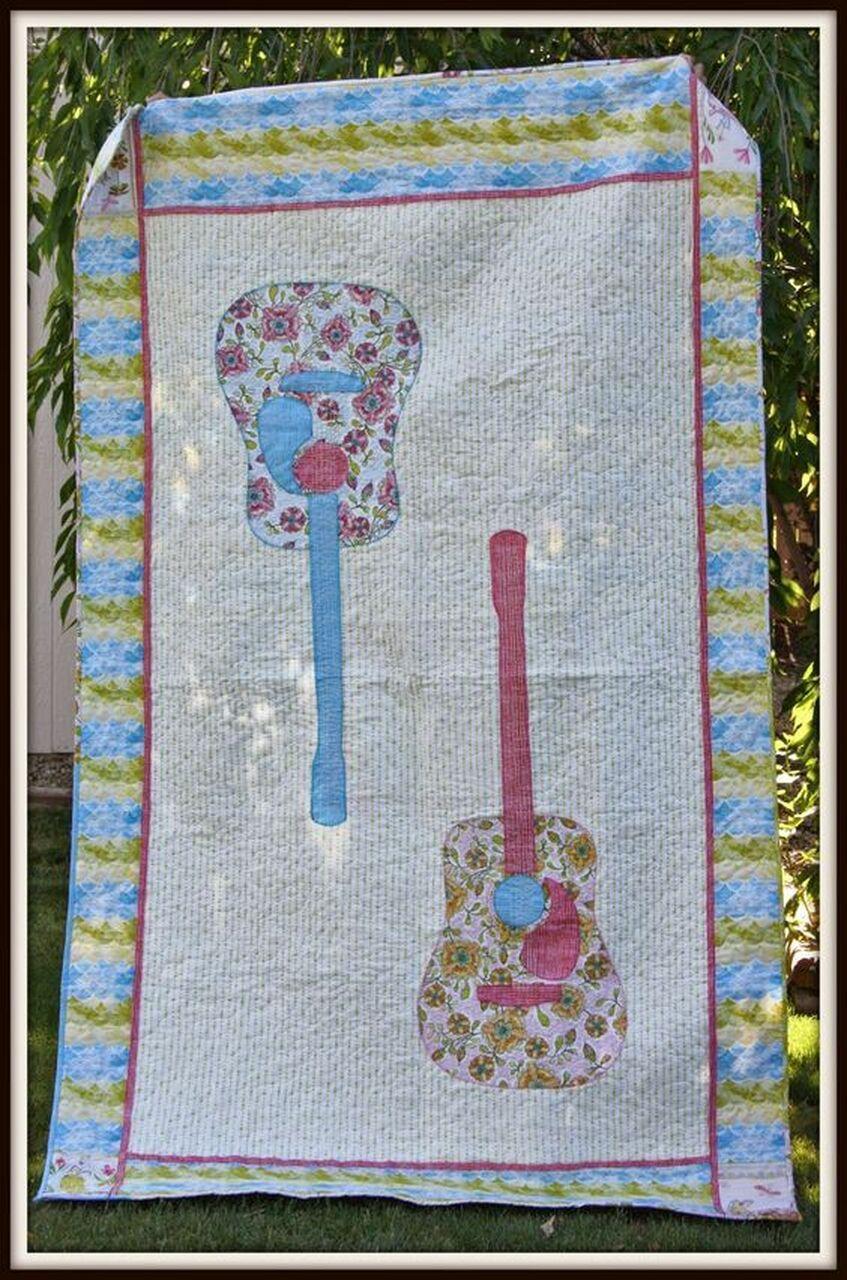 Guitar Cla210641 Quilt Blanket and Home Decor