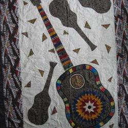 Guitar Clm1910039Q Quilt Blanket and Home Decor