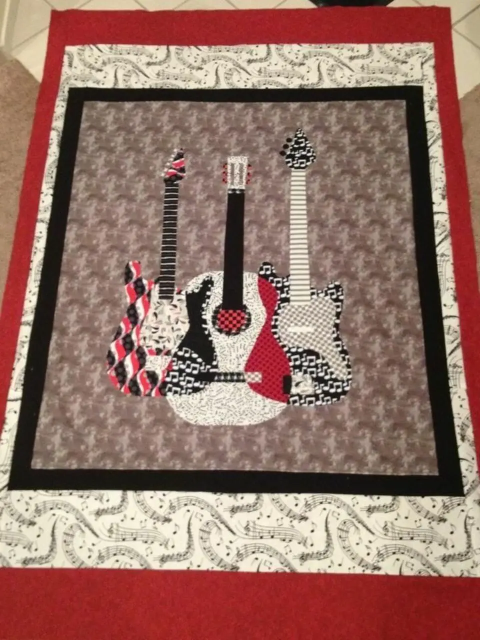 Guitar Clm1910043Q Quilt Blanket and Home Decor