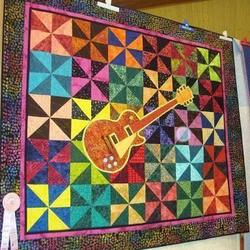 Guitar Hur Quilt Cysiwy and Home Decor