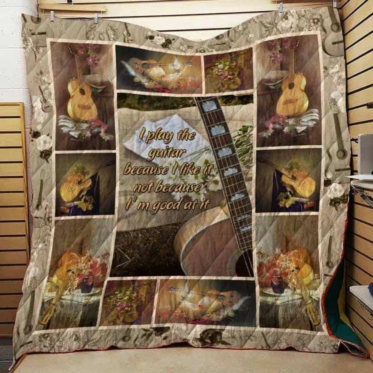 Guitar I Like It Quilt Blanket Dhc04011715Dd and Home Decor