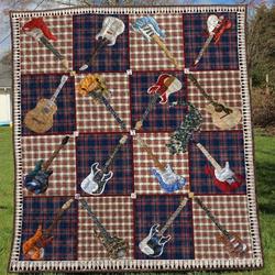Guitar Li260704C Tbg Quilt Blanket and Home Decor