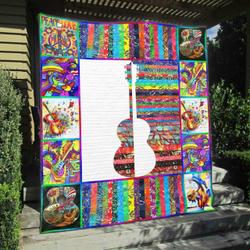 Guitar Na110703B Tbg Quilt Blanket and Home Decor