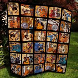 Guitar Quilt Blanket Bbb300505Nb and Home Decor