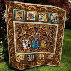 Guitar Quilt Blanket Bbb300562Nb and Home Decor