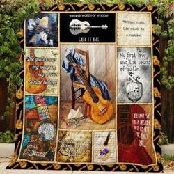 Guitar Quilt Blanket Dhc13123989Vt and Home Decor