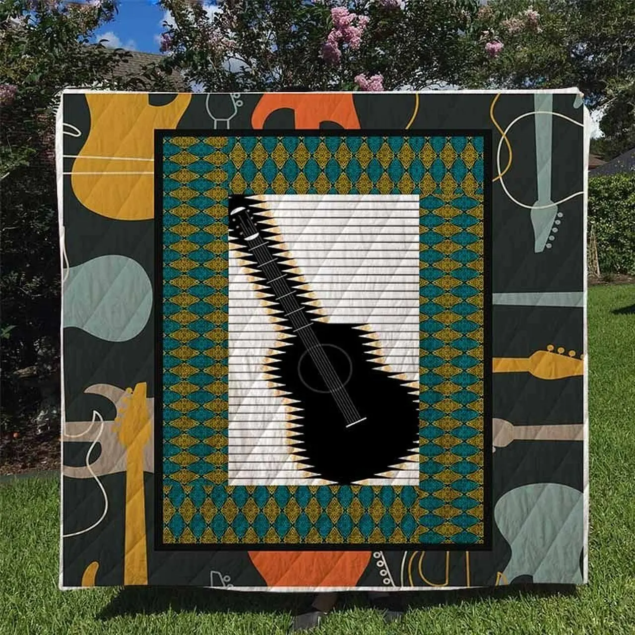 Guitar Quilt Blanket Dhc170120777Td and Home Decor