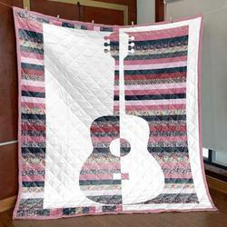 Guitar Quilt Blanket Vq06  Quilt and Home Decor