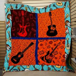 Guitar Quilt Fabric Cover  and Home Decor