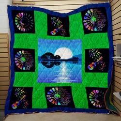 Guitar Quilt Fabric Design By Exrain and Home Decor
