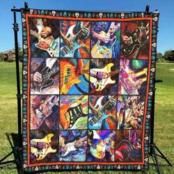 Guitar Tg040726A Tbg Quilt Blanket and Home Decor