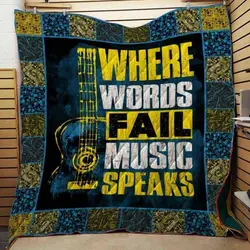 Guitarist Cla1610617Q Quilt Blanket and Home Decor