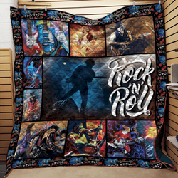 Guitarist Rock And Roll Quilt  and Home Decor