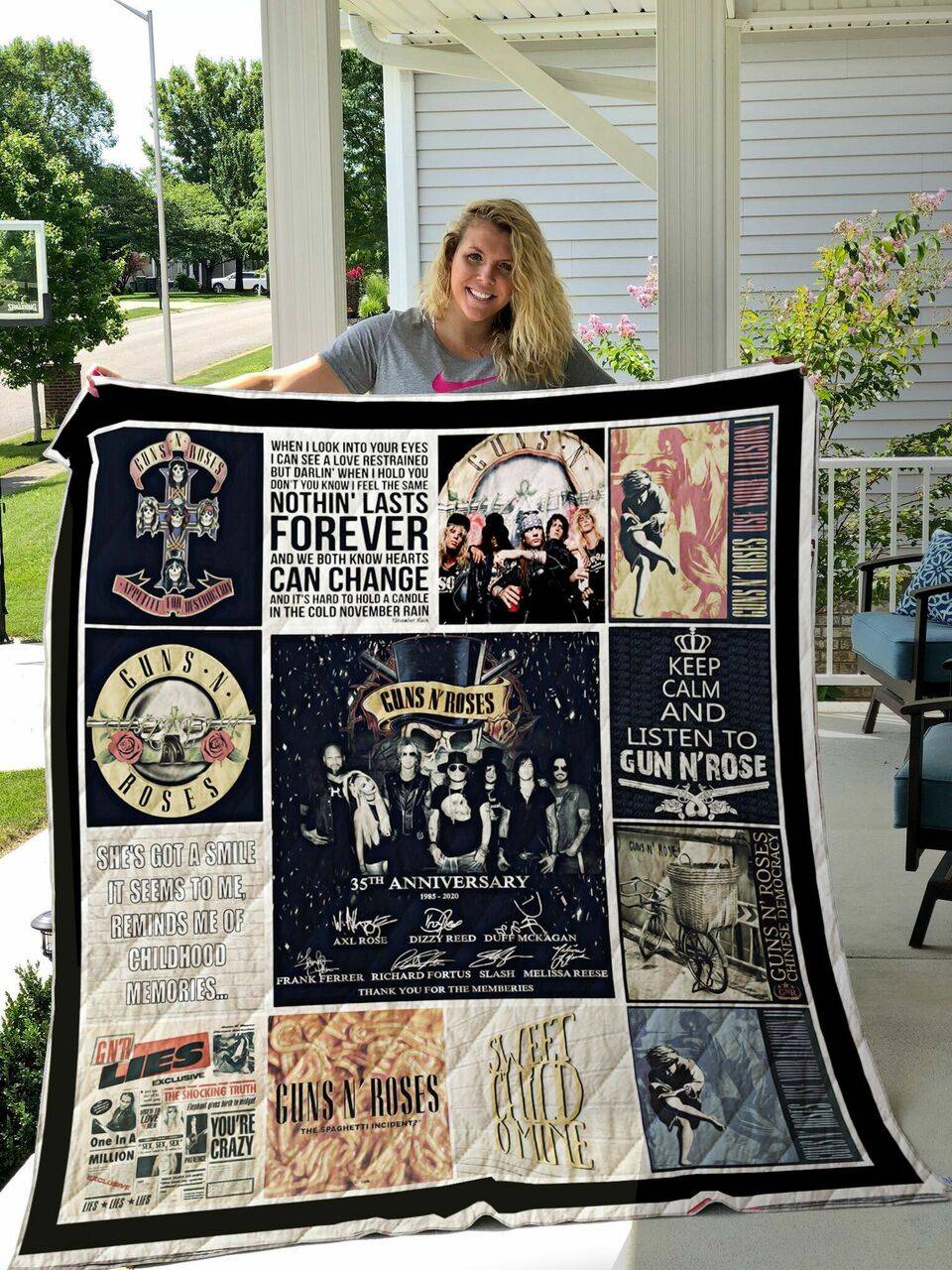 Guns N Roses Quilt Blanket and Home Decor