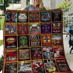 Guns N Roses Quilt Blanket  Limited Quilt Blanket and Home Decor