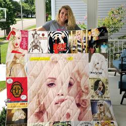 Gwen Stefani Quilt Blanket For Fans Ver 17 and Home Decor