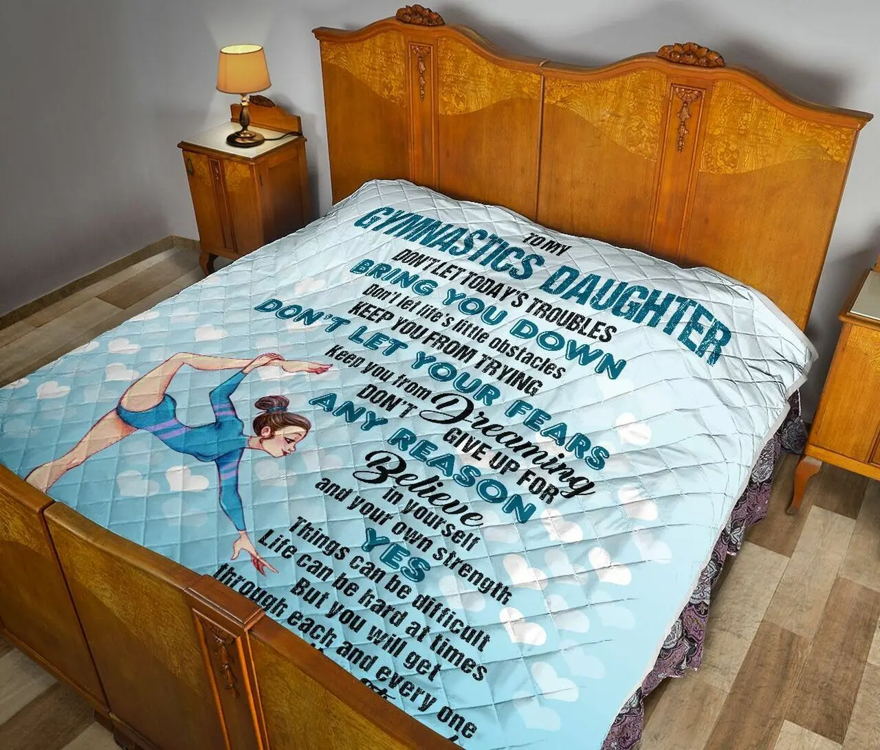 Gymnastics Don T Let Today S Troubles Quilt Blanket Dhc170120807Td and Home Decor