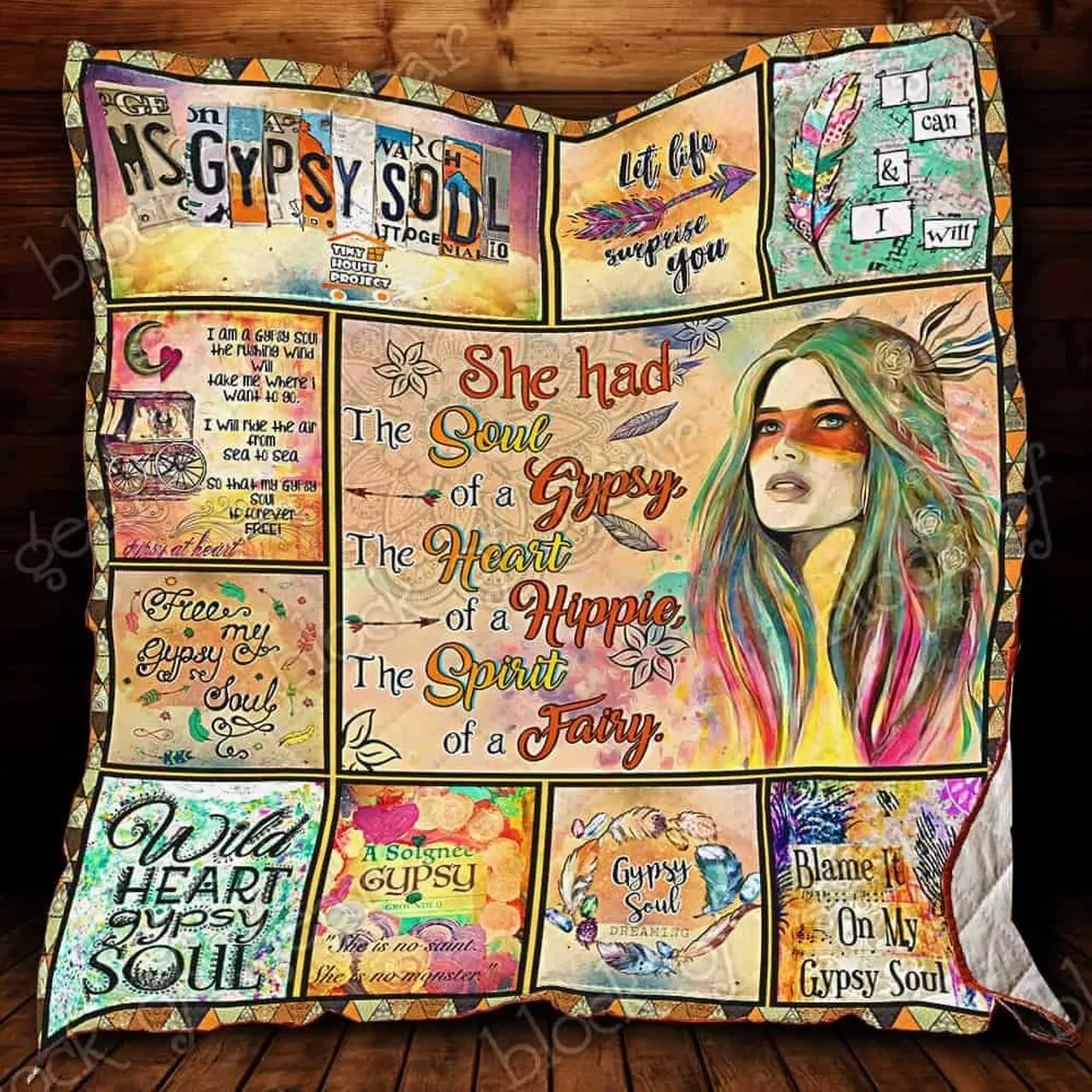 Gypsy Soul Cl18100314Mdq Quilt Blanket and Home Decor