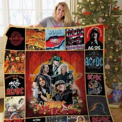 H Ac Dc Christmas Quilt Blanket and Home Decor