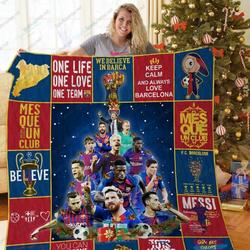 H Barcelona Christmas Quilt Blanket Ver 17 and Home Decor