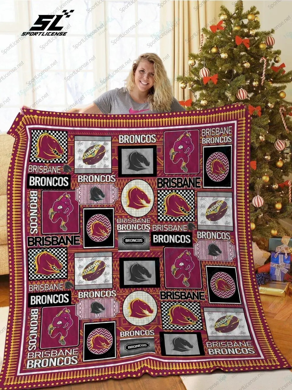 H Bb Nrl Quilt Blanket and Home Decor
