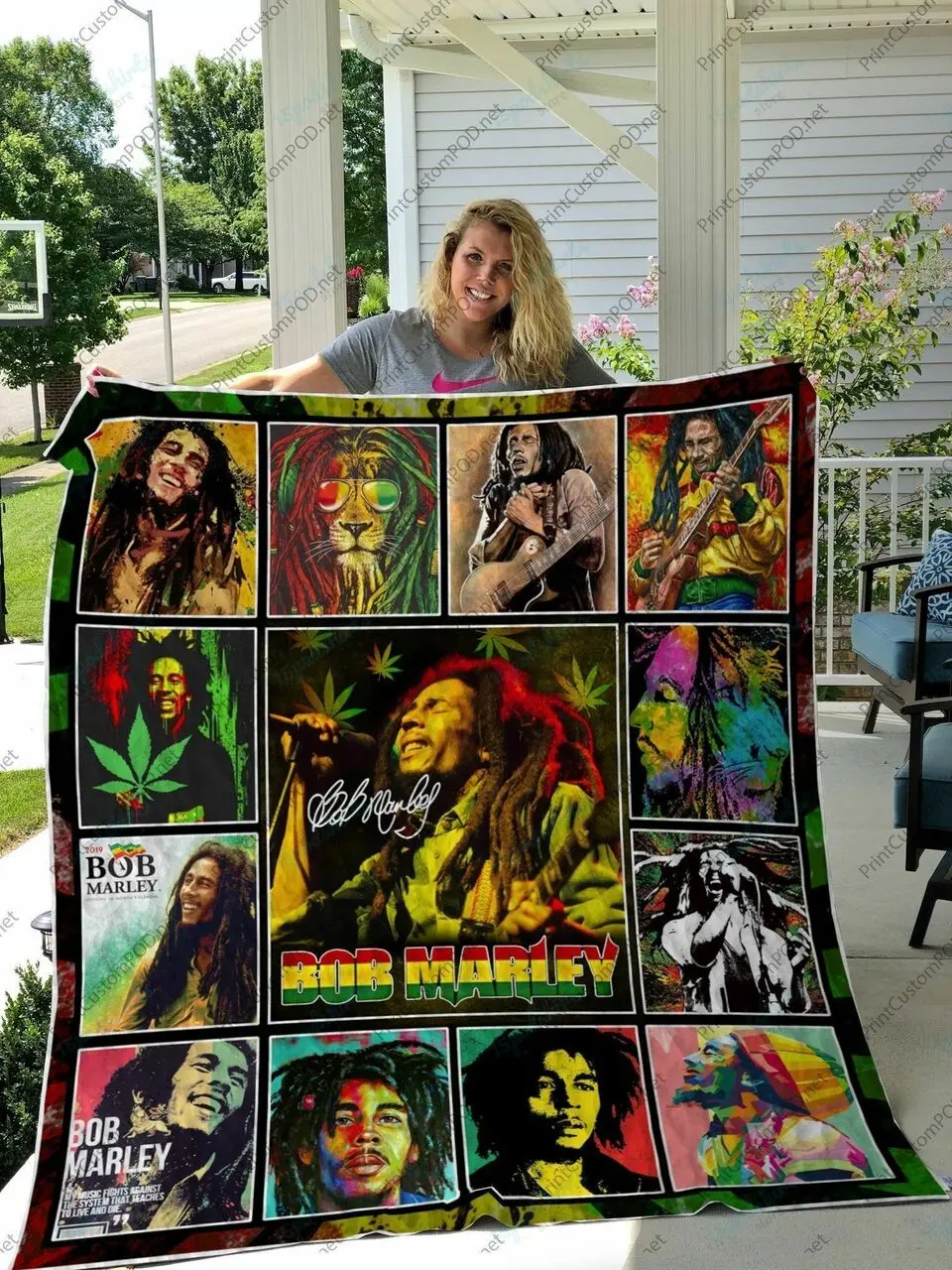H Bm Quilt Blanket and Home Decor