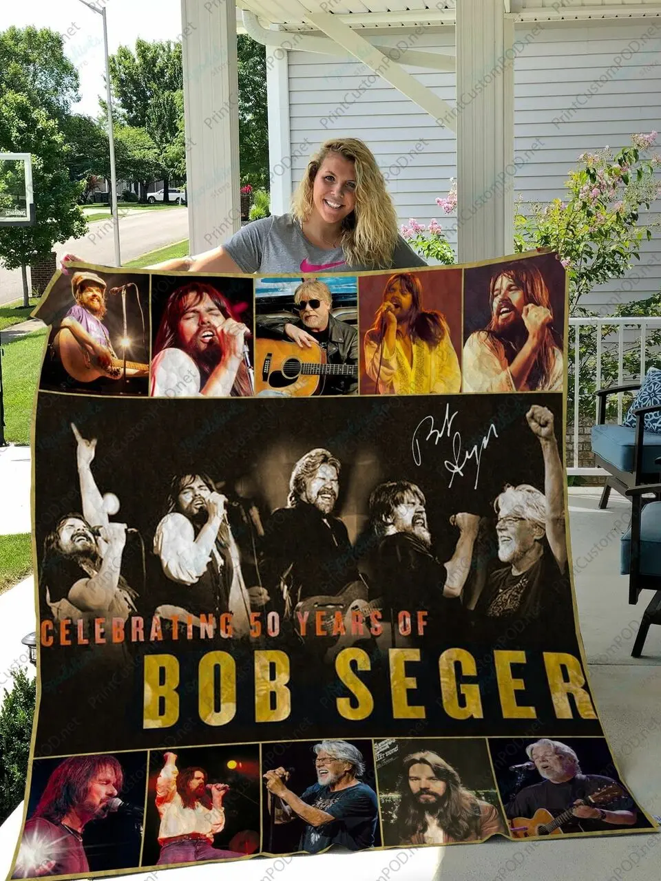 H Bob Seger Quilt Blanket Ver 2 and Home Decor