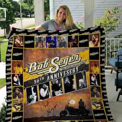 H Bob Seger Quilt Blanket Ver 4 and Home Decor