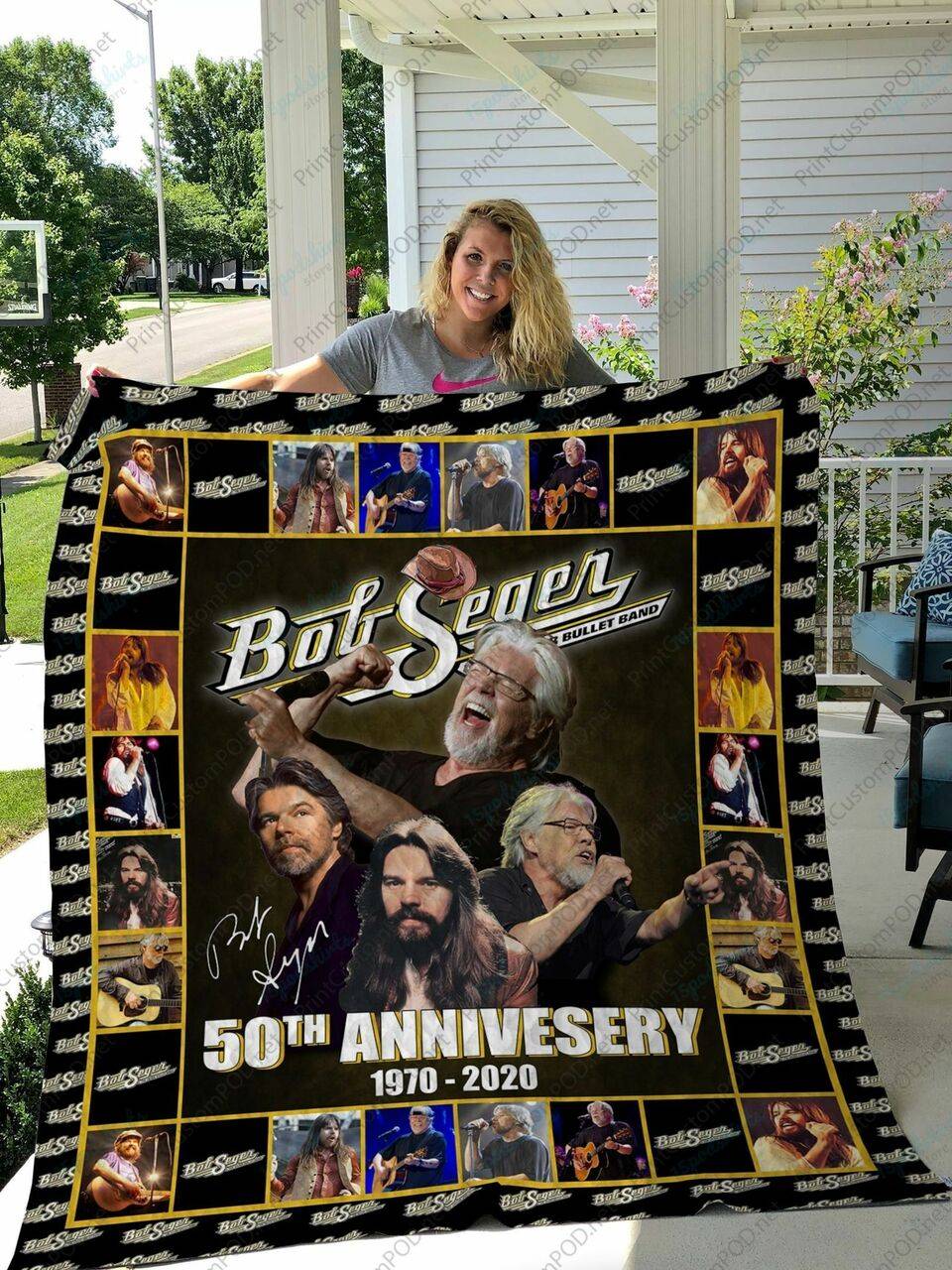 H Bob Seger Quilt Blanket Ver 5 and Home Decor