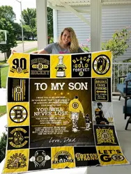 H  Boston Bruins D Custom Quilt Blanket 04 and Home Decor