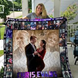 H Captain American Quilt Blanket Ver 9 and Home Decor