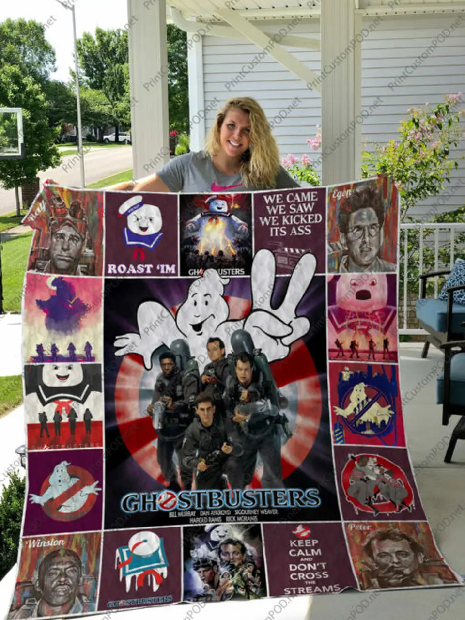 H Ghostbusters Quilt Blanket For Fan and Home Decor