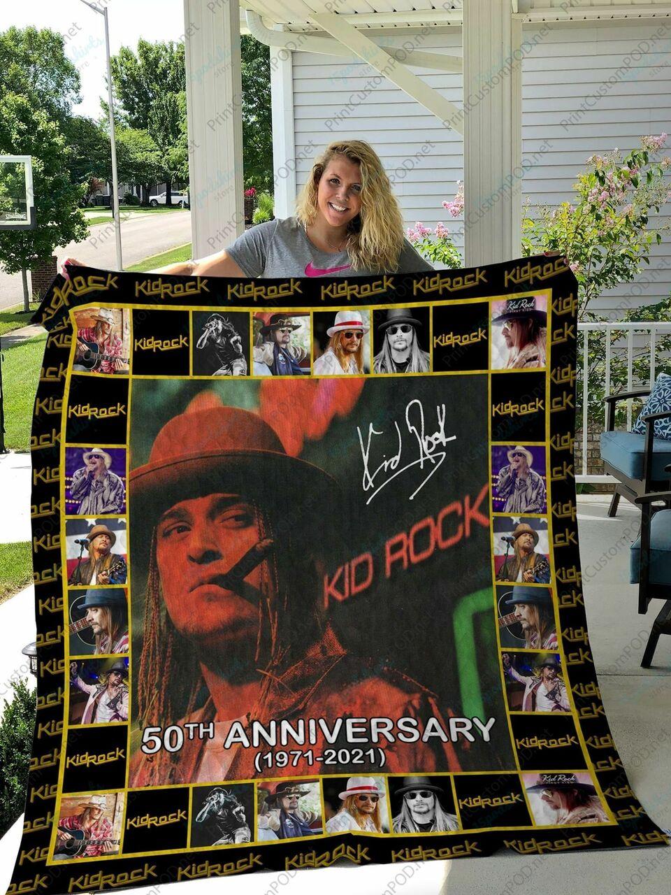 H Kid Rock Quilt Blanket Ver 5 and Home Decor