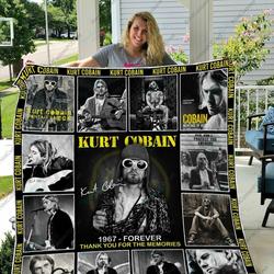 H Kurt Cobain Quilt Blanket 12 and Home Decor