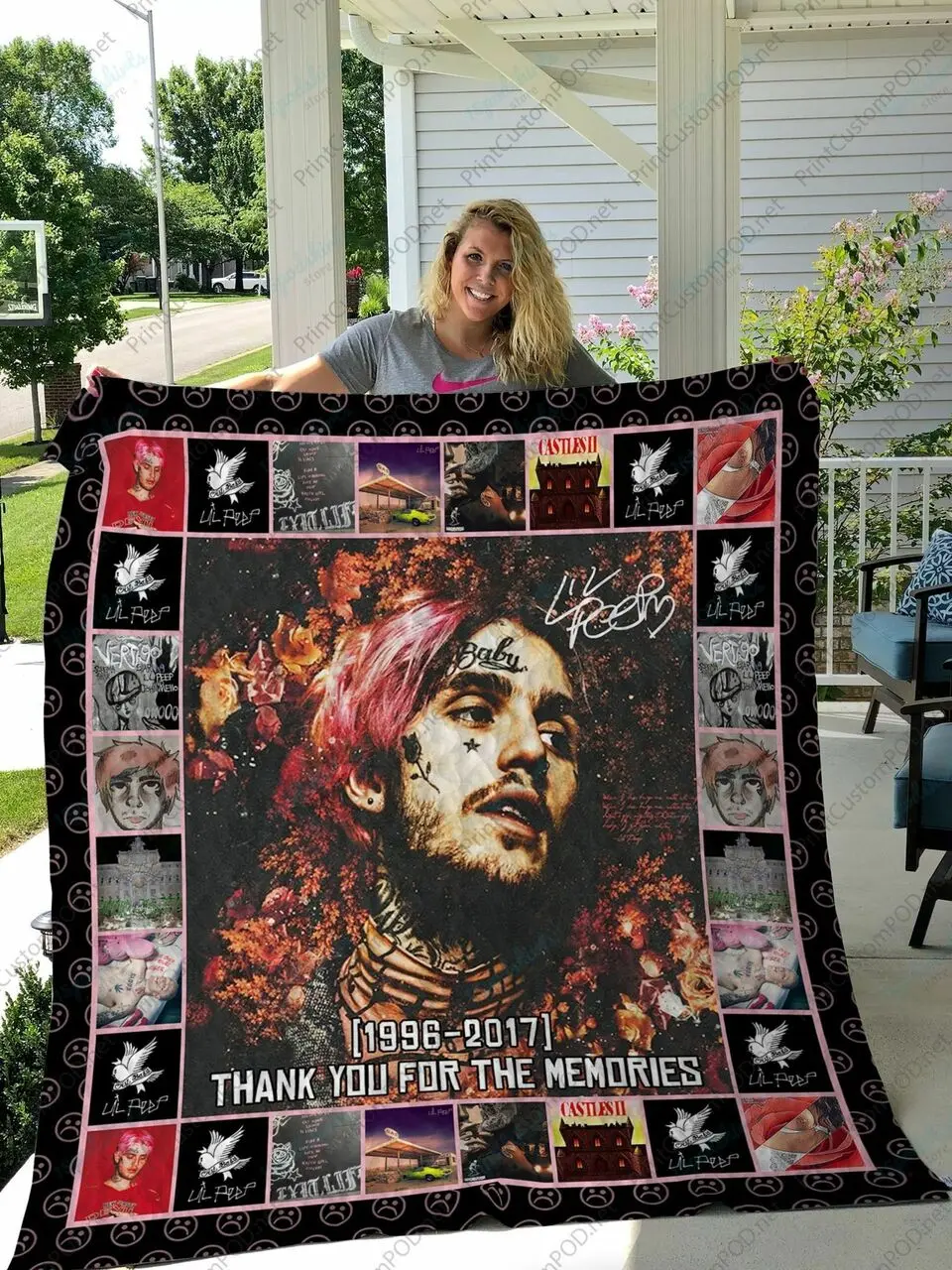 H Lil Peep Album Quilt Blanket Ver 1 and Home Decor
