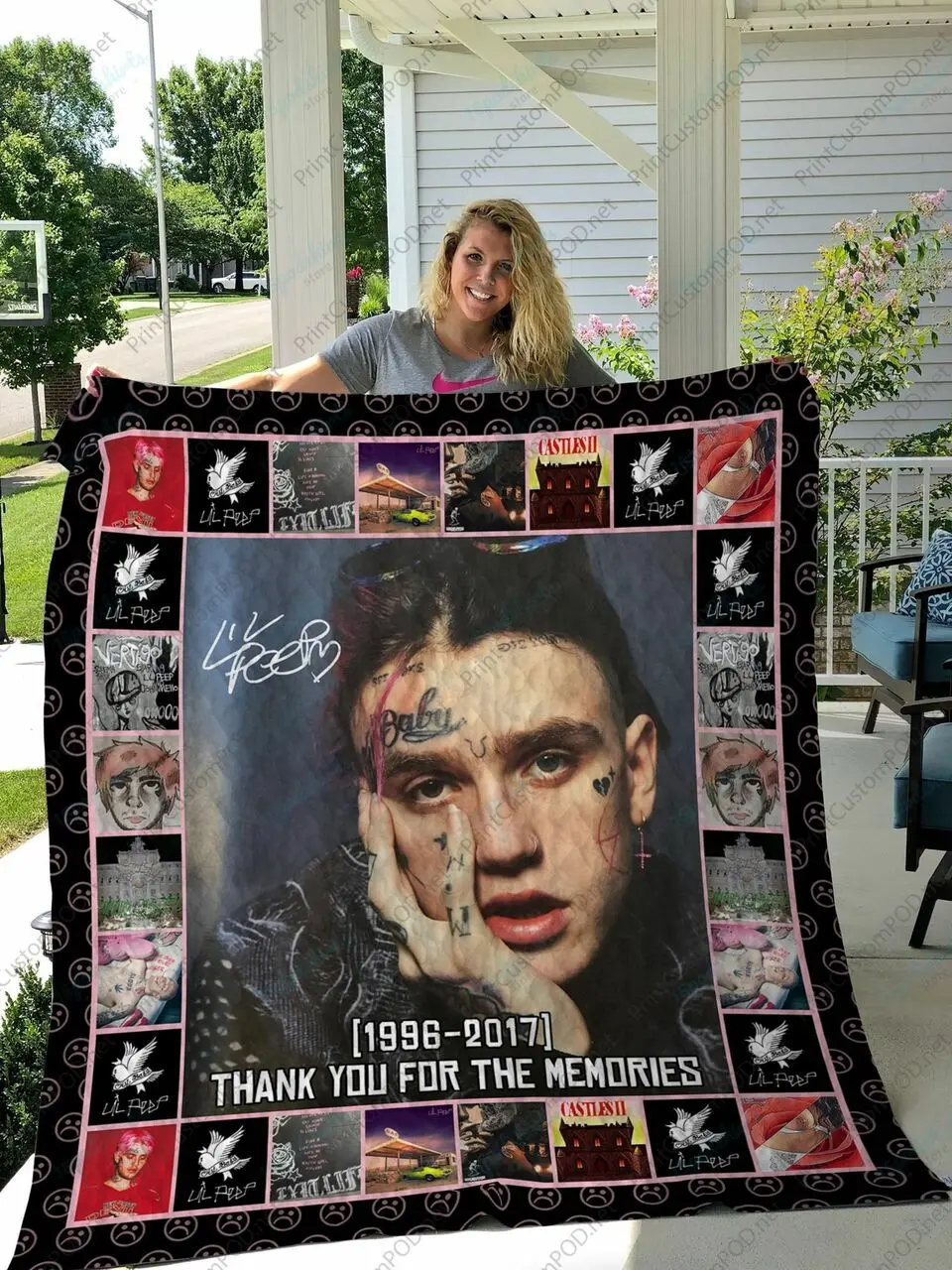 H Lil Peep Album Quilt Blanket Ver 2 and Home Decor