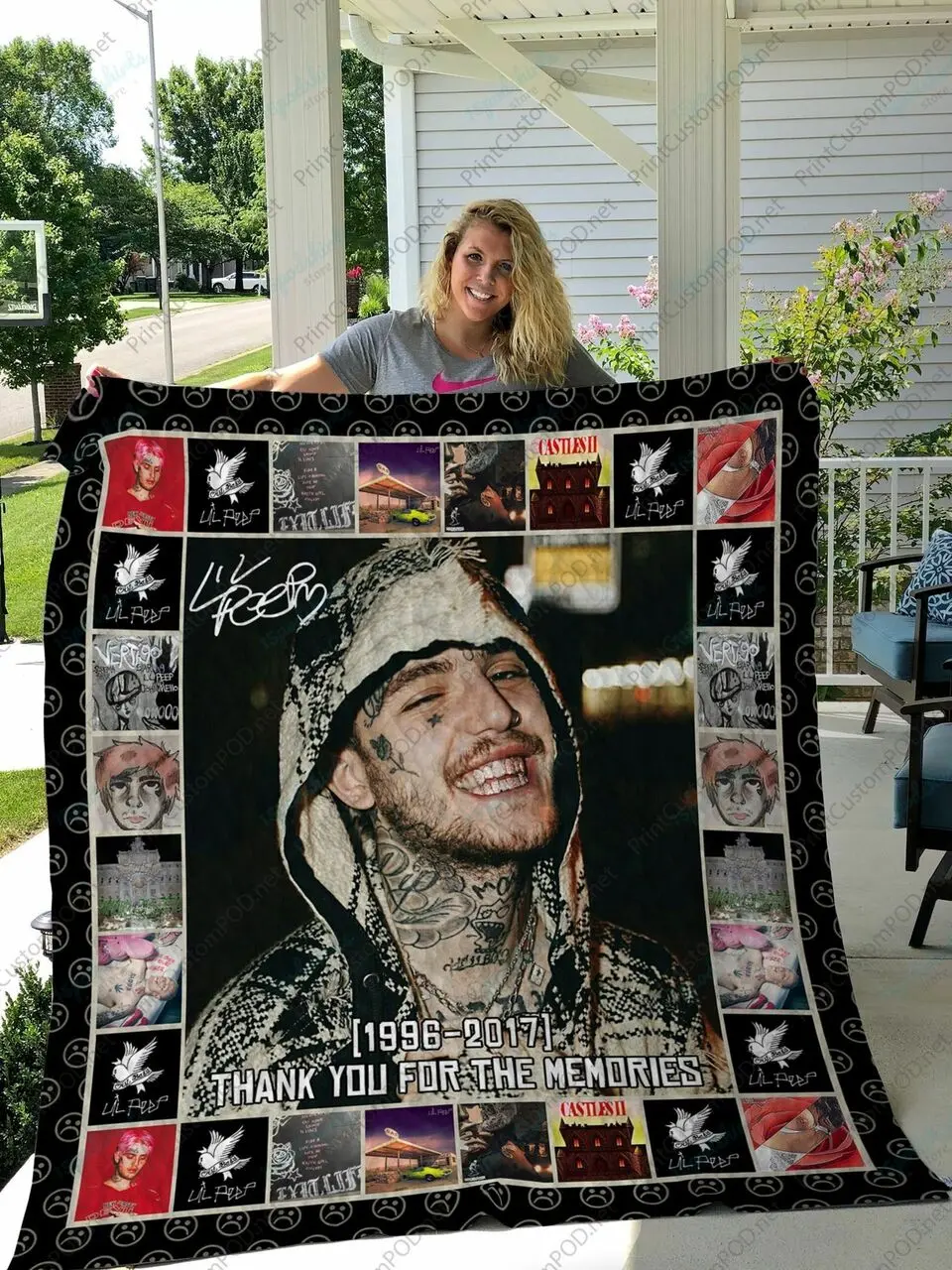 H Lil Peep Album Quilt Blanket Ver 3 and Home Decor