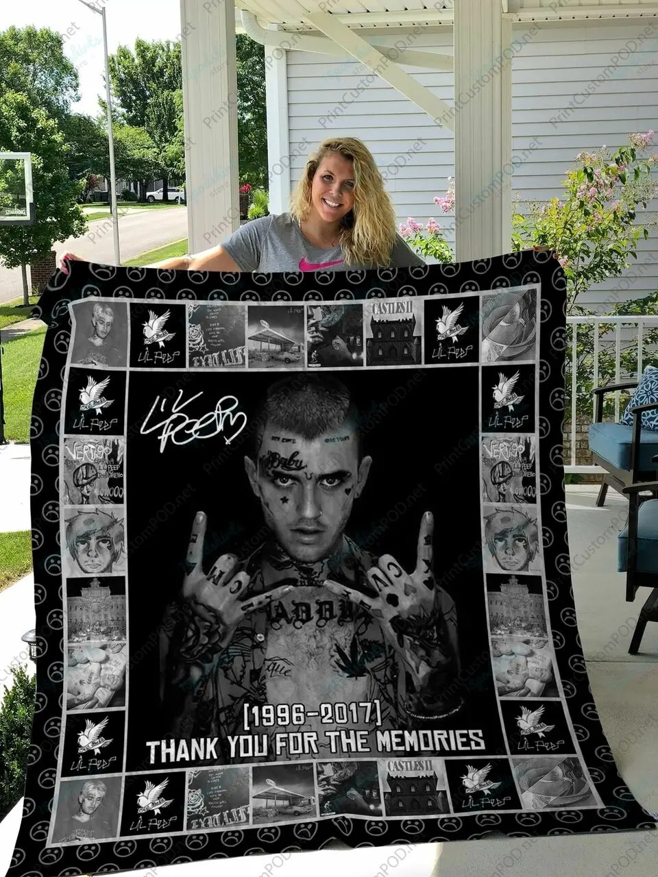 H Lil Peep Album Quilt Blanket Ver 4 and Home Decor