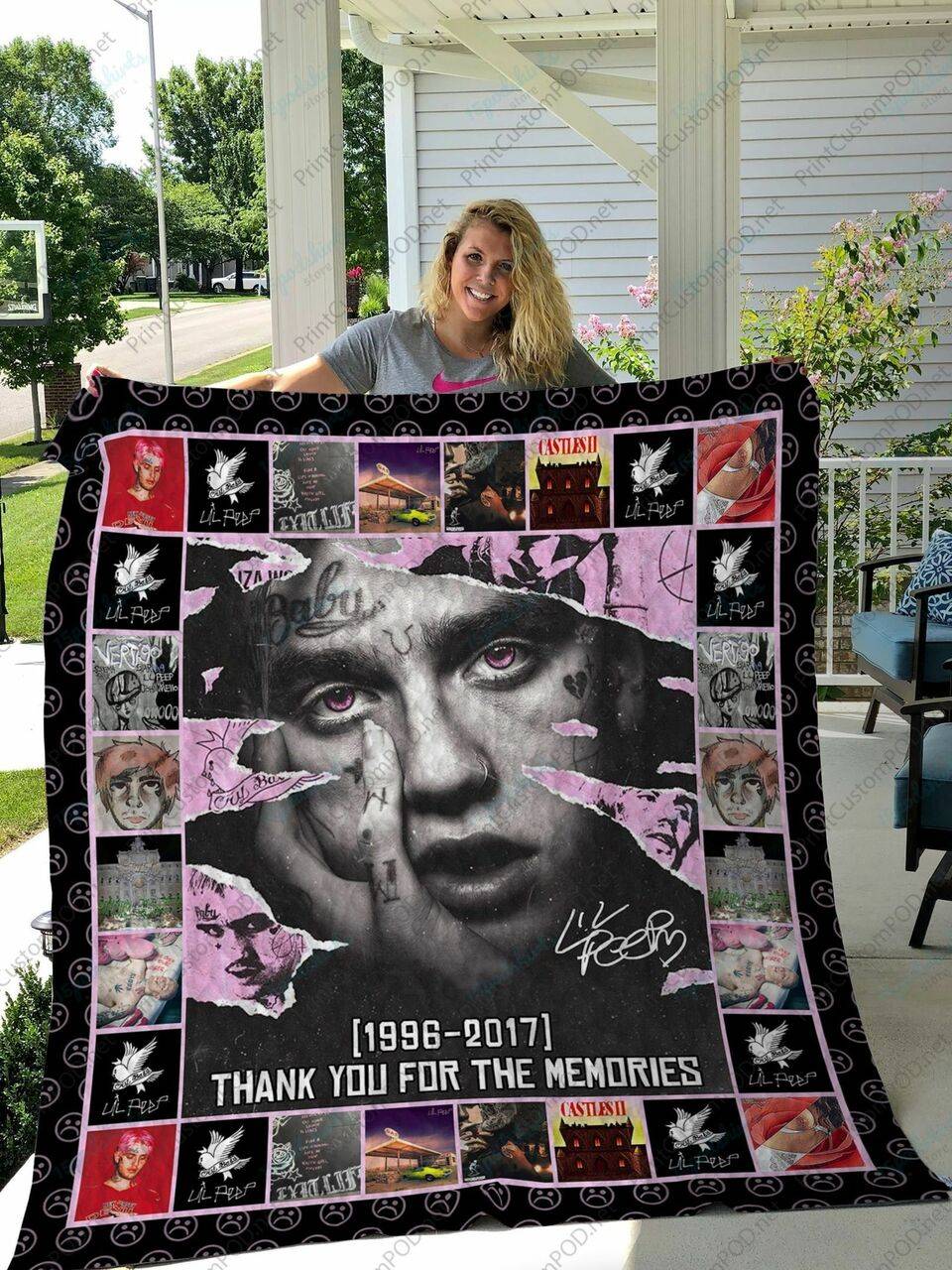 H Lil Peep Album Quilt Blanket Ver 5 and Home Decor