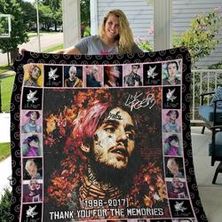 H Lil Peep Quilt Blanket Ver 1 and Home Decor